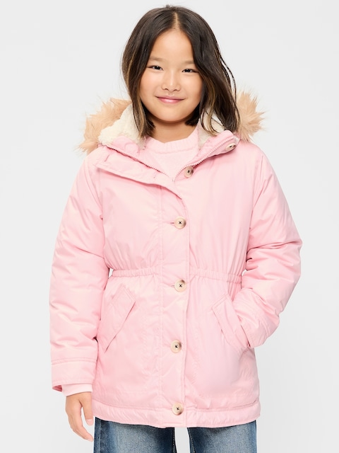 Water-Resistant Parka Jacket for Girls