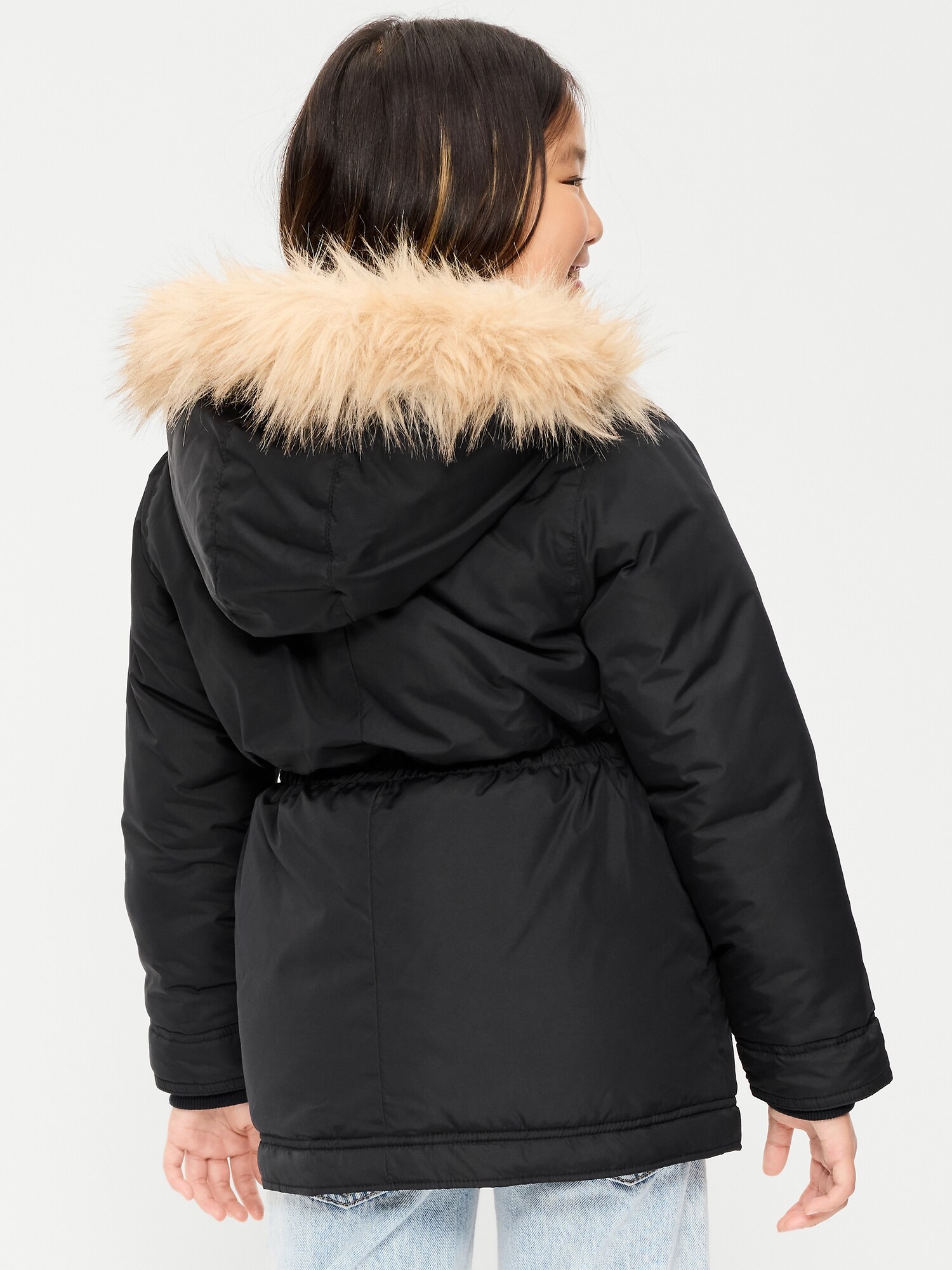 Куртка Old Navy Water-Resistant Parka Jacket для девочек, цвет: Чёрный — фото 2
