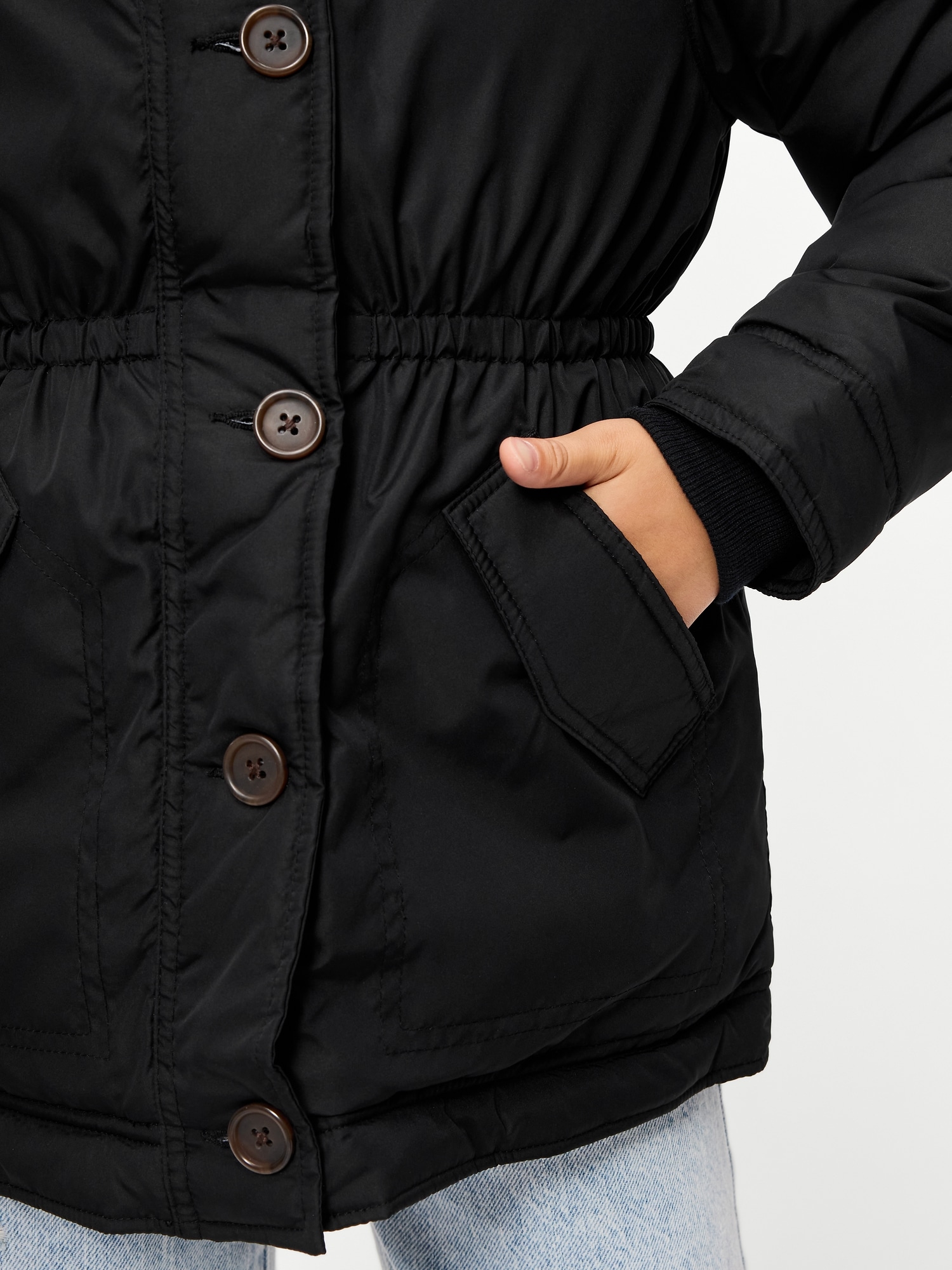 Water-Resistant Parka Jacket for Girls