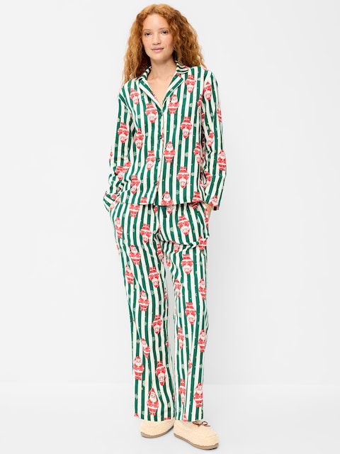 Printed Flannel Pajama Pant Set for Women