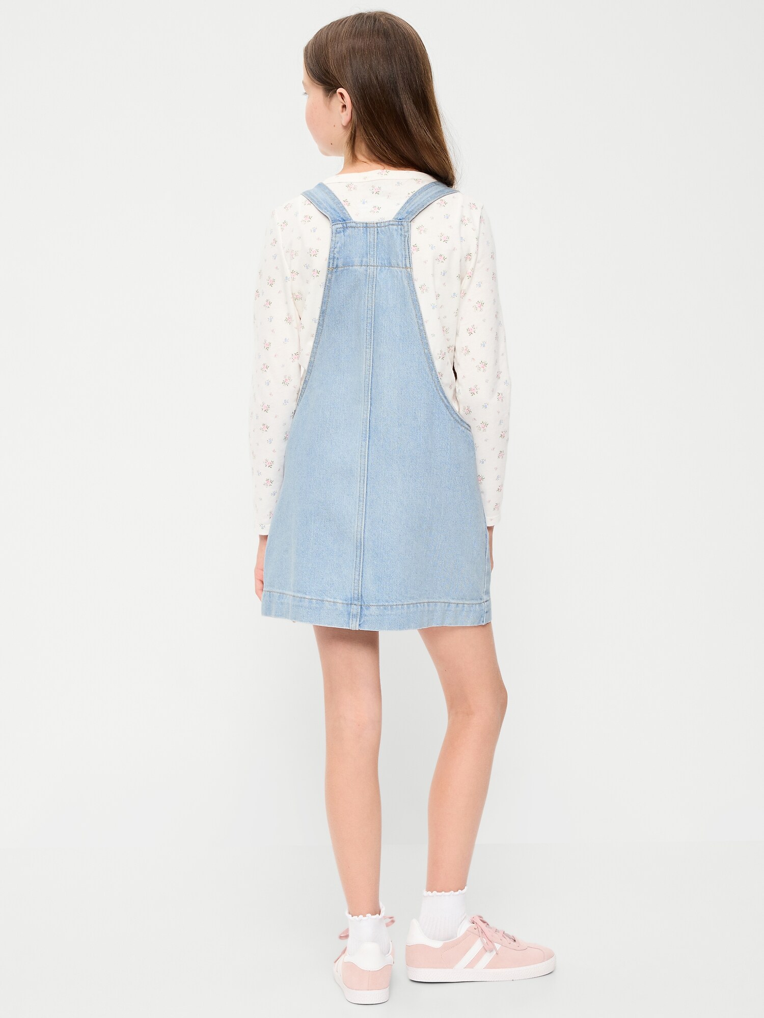 Платье Old Navy Denim Skirtall Dress для девочек, цвет: Светлая варка — фото 2