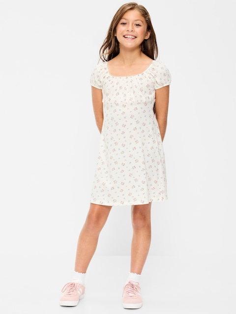 Printed Fit and Flare Dress for Girls