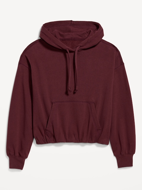 SoComfy Bubble-Hem Hoodie Sweatshirt