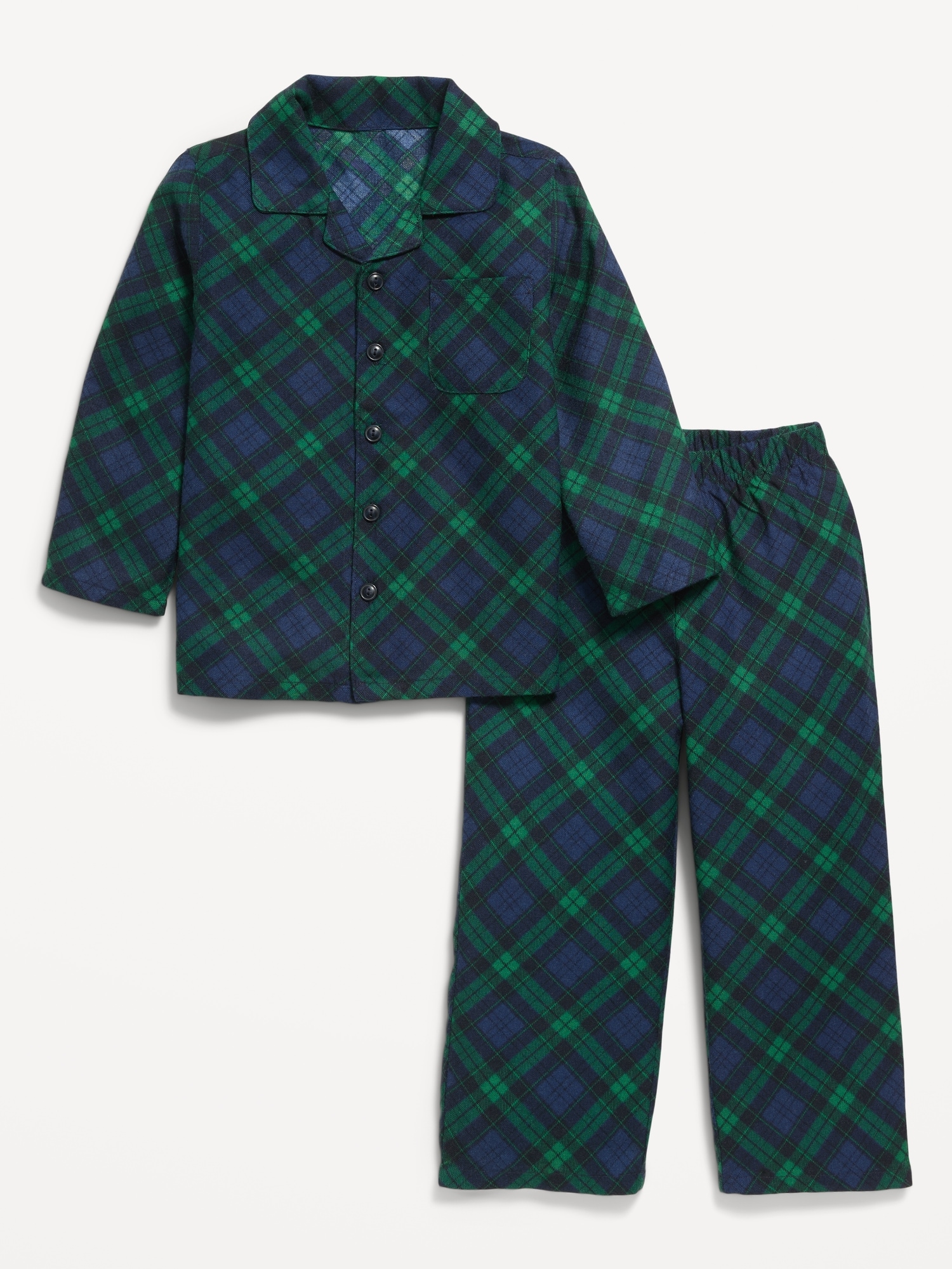 Unisex Flannel Pajama Set for Toddler