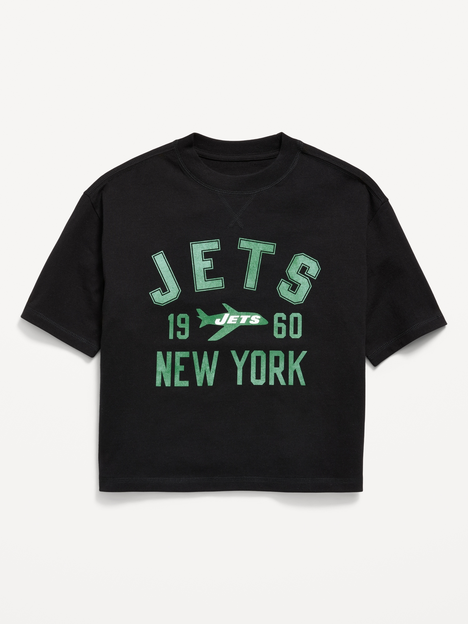 New York Jets Oversized Boxy Graphic T-Shirt for Boys