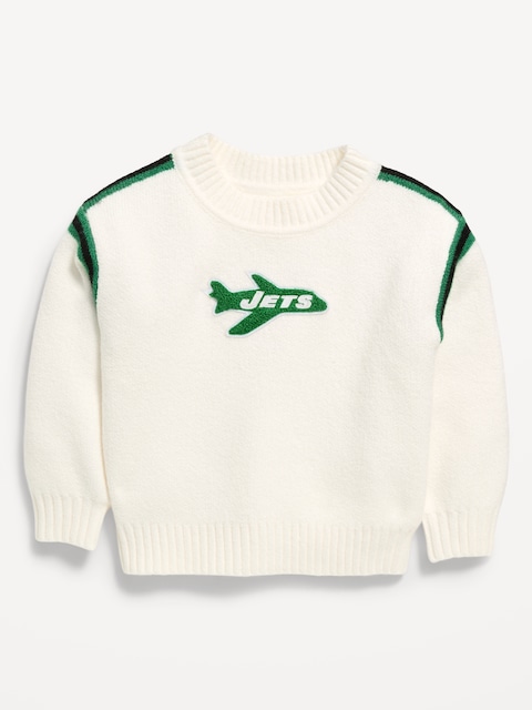 New York Jets Crew-Neck Sweater for Toddler Girls