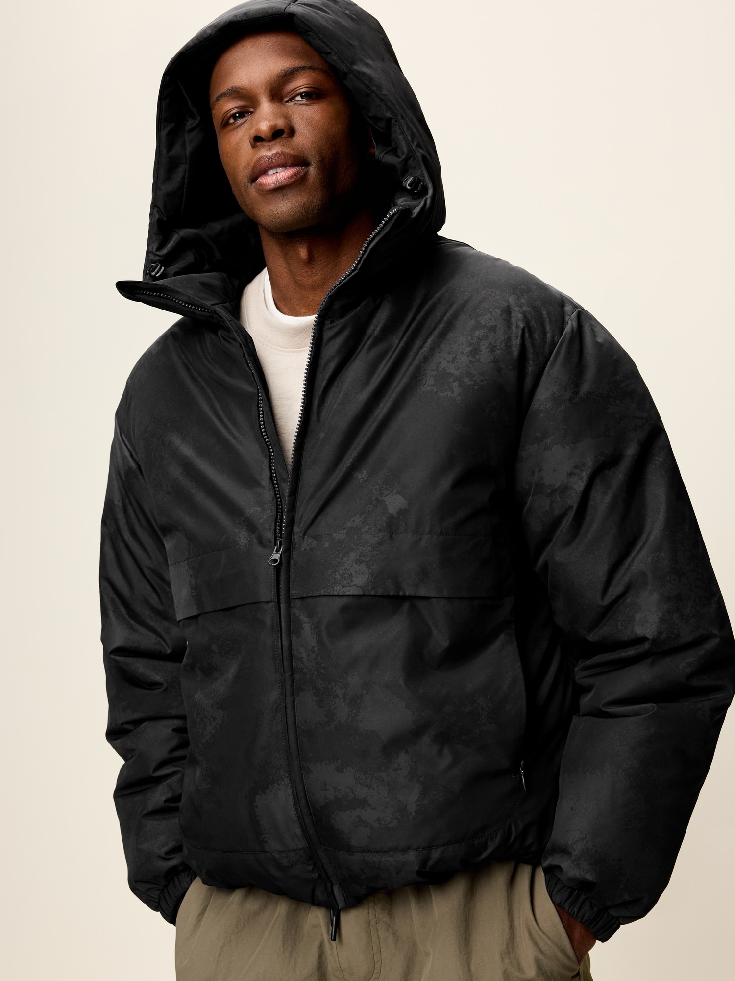 Water-Resistant Utility Puffer Jacket