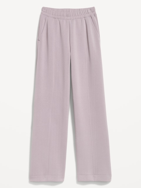 High-Waisted Bounce Fleece Wide-Leg Sweatpants