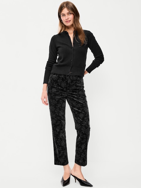 High-Waisted Pixie Straight Pants