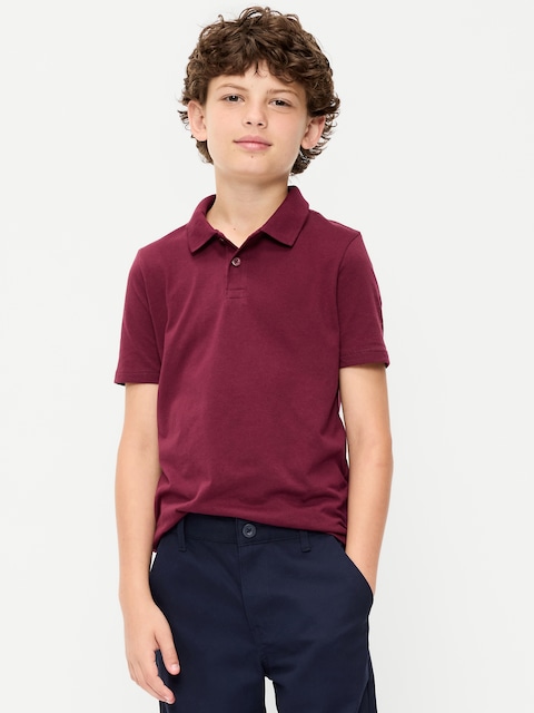 School Uniform Jersey Polo Shirt for Boys
