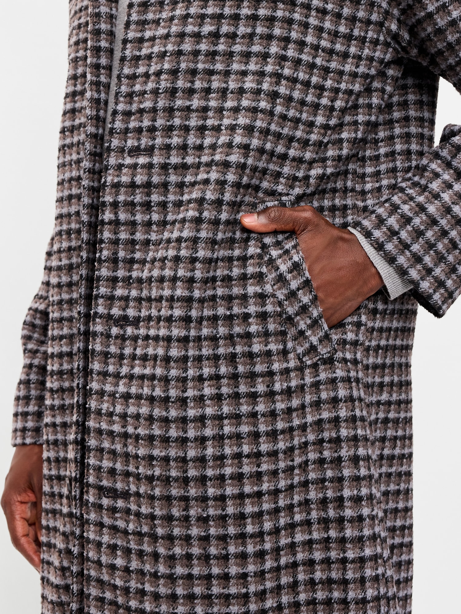 Relaxed Long Twill Topcoat for Men