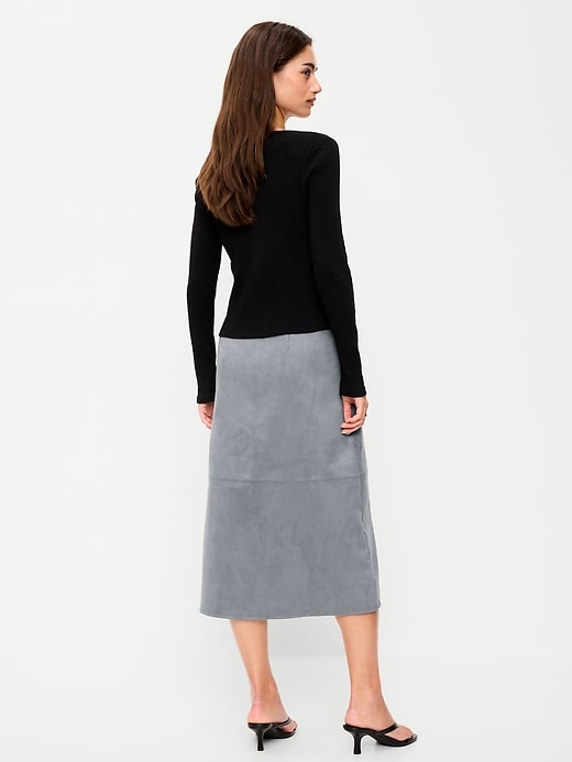 Faux-Suede Pencil Midi Skirt | Old Navy
