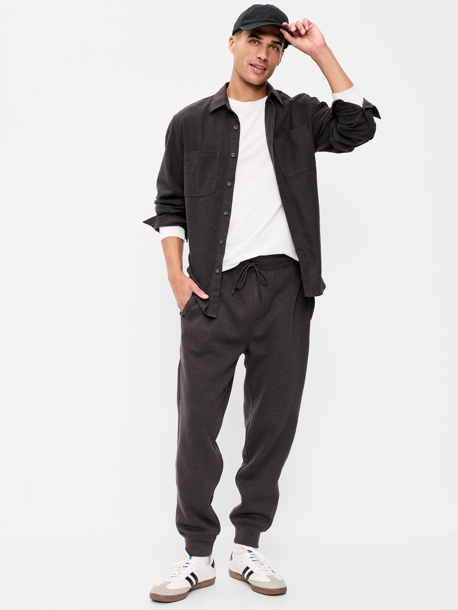 Мужские брюки Old Navy Sweater Fleece, цвет: Чёрный