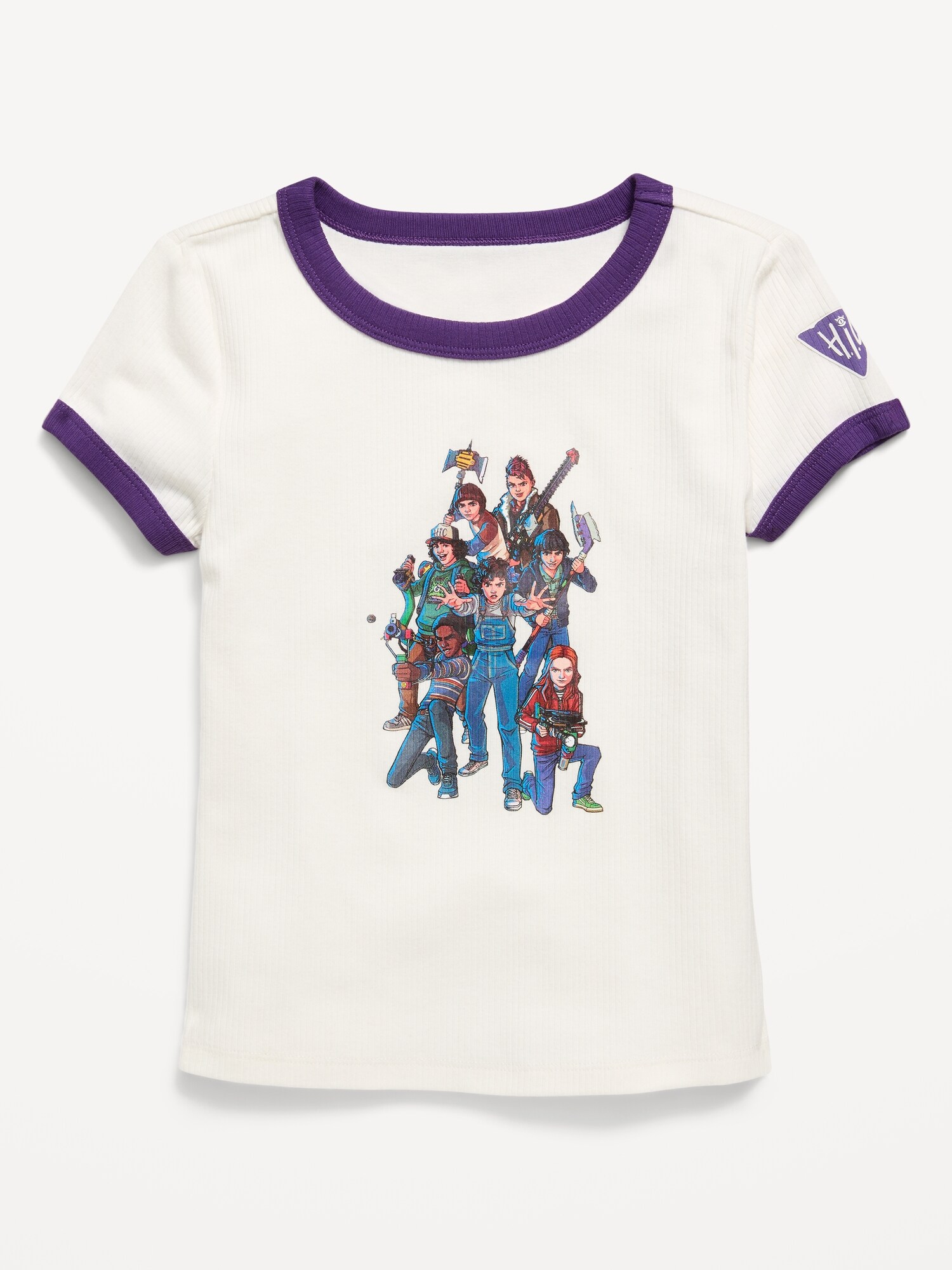 Детская футболка Old Navy x Netflix Stranger Things: Tales From '85 для девочек, цвет: Морская соль — фото 2