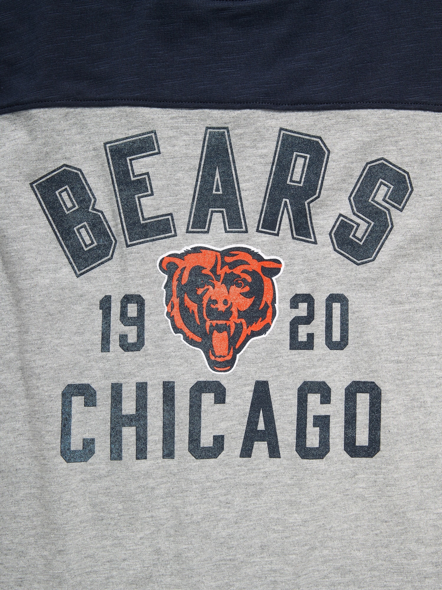 Chicago Bears Long-Sleeve Oversized Graphic Football T-Shirt for Boys