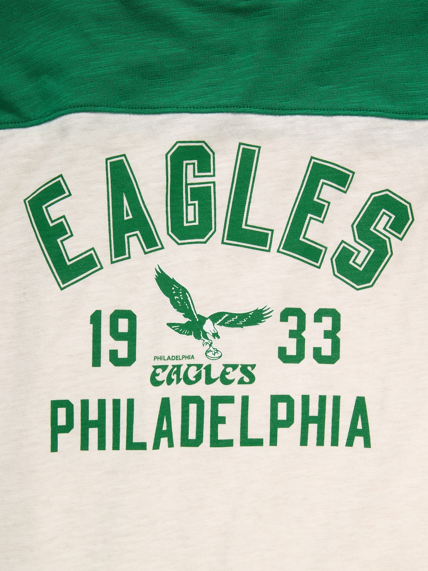 Philadelphia Eagles Long-Sleeve Oversized Graphic Football T-Shirt for Boys