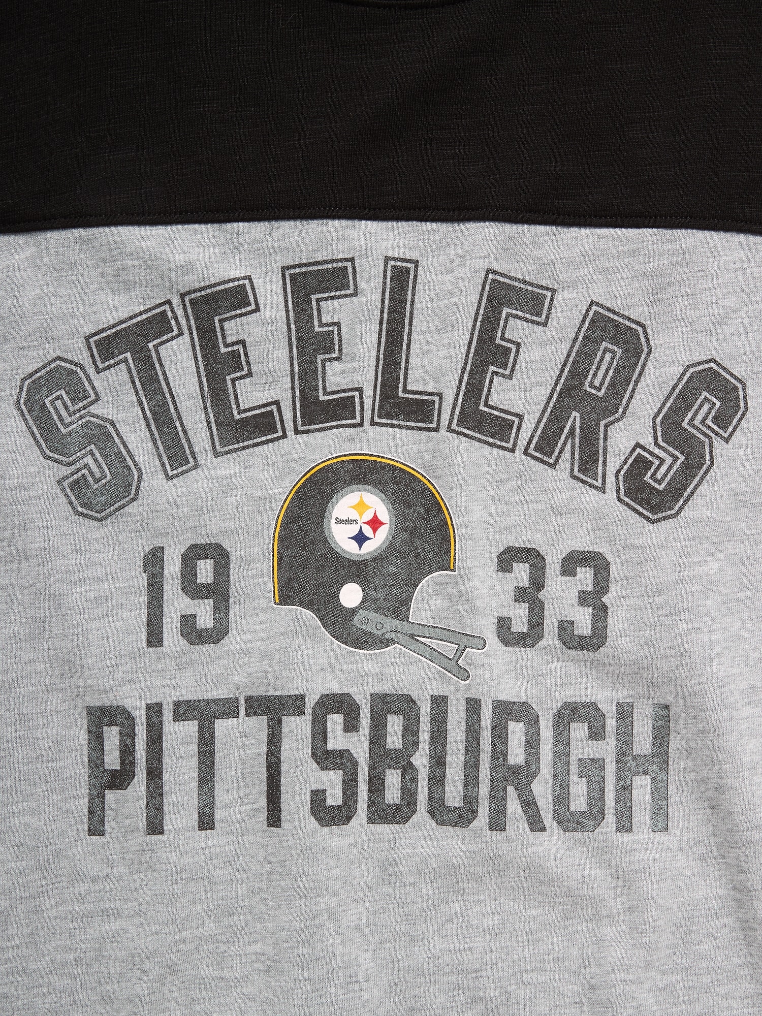 Pittsburgh Steelers Long-Sleeve Oversized Graphic Football T-Shirt for Boys