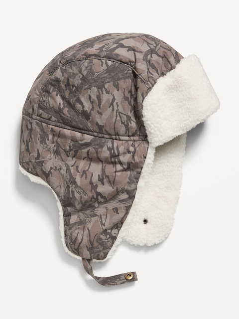 Sherpa-Lined Trapper Hat for Boys