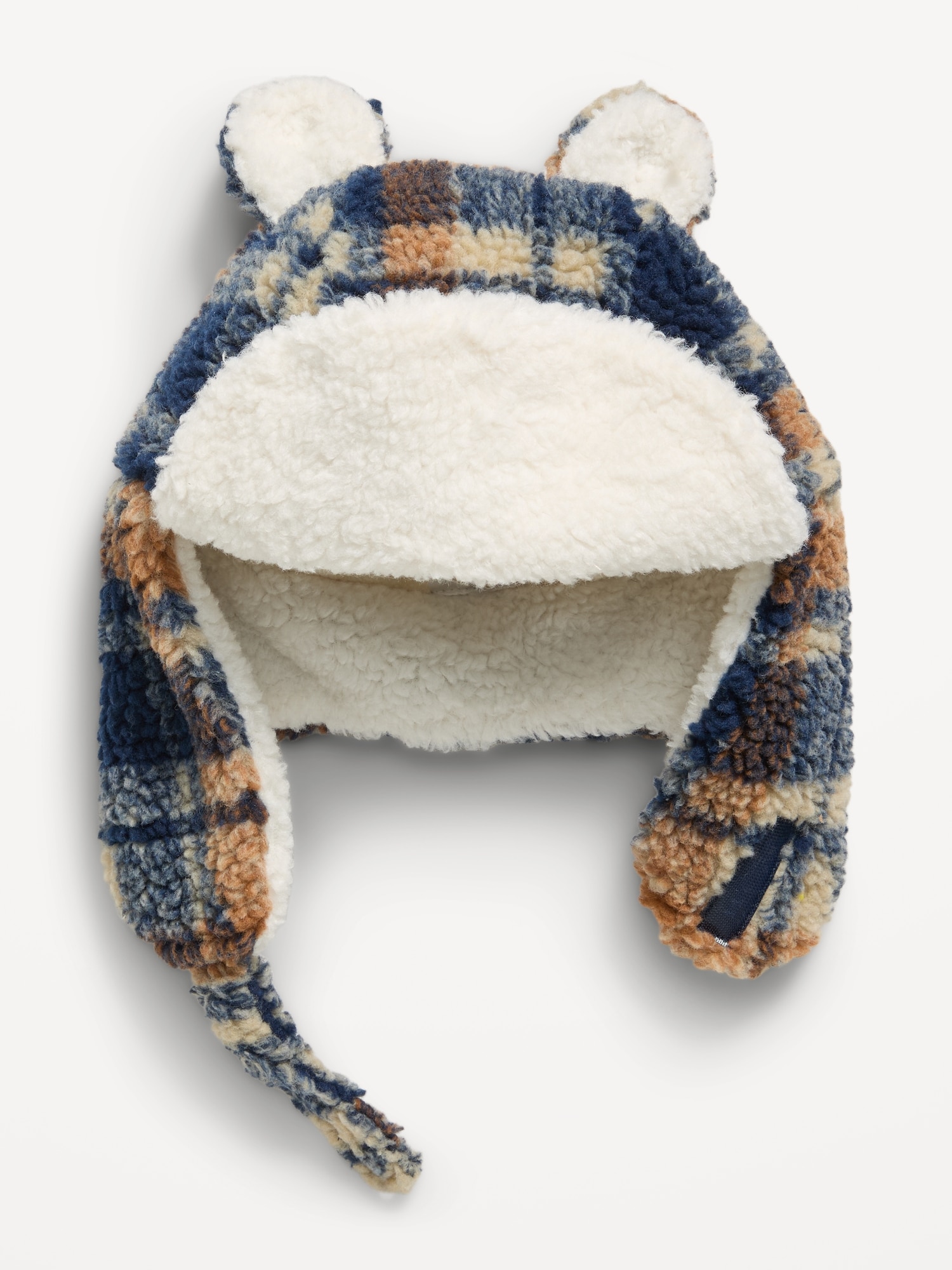 Plaid Sherpa Trapper Hat for Toddler