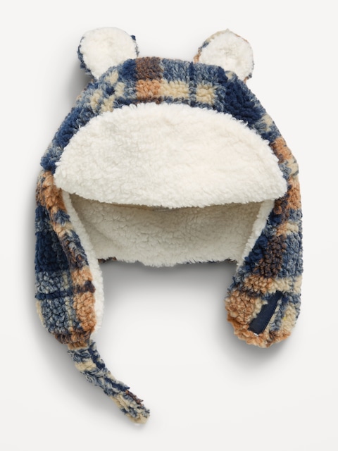 Plaid Sherpa Trapper Hat for Toddler