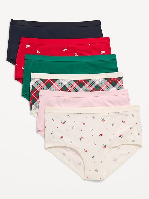 High-Waisted Everyday Brief Cotton Underwear 6-Pack