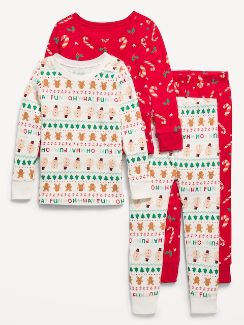Printed Snug-Fit Pajama 4-Piece for Toddler & Baby