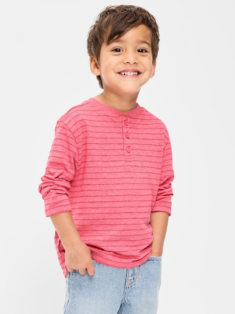 Long-Sleeve Henley T-Shirt for Toddler Boys