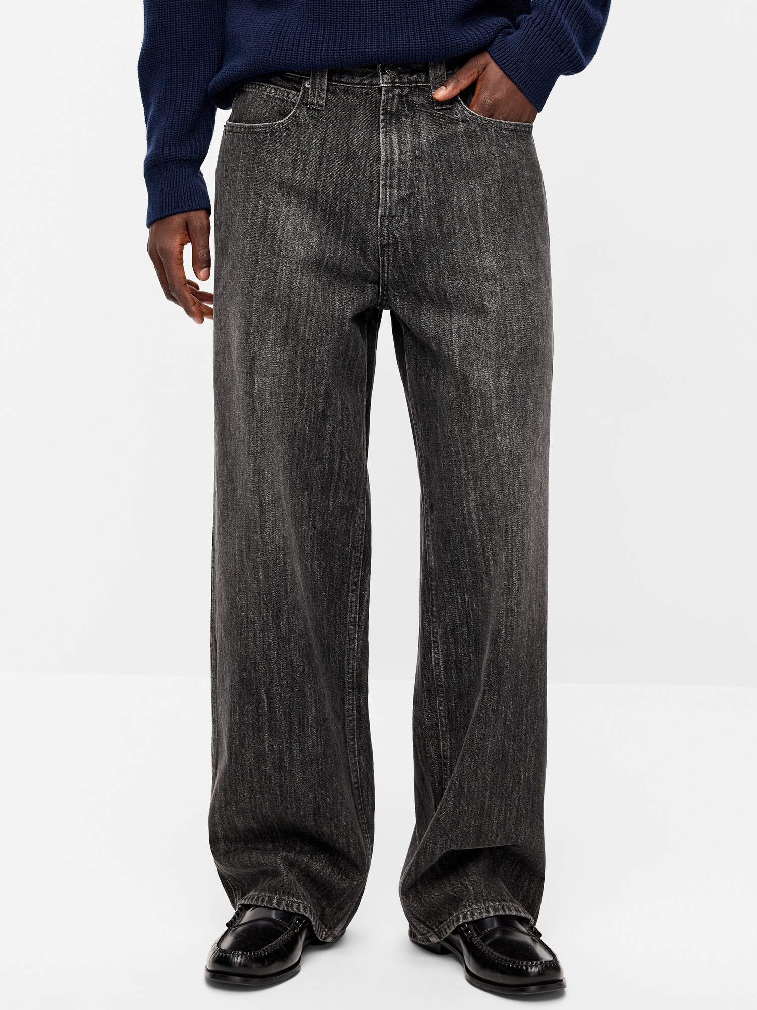 Мужские джинсы Old Navy 2000s Super Baggy, цвет: Чёрный варёный — фото 2
