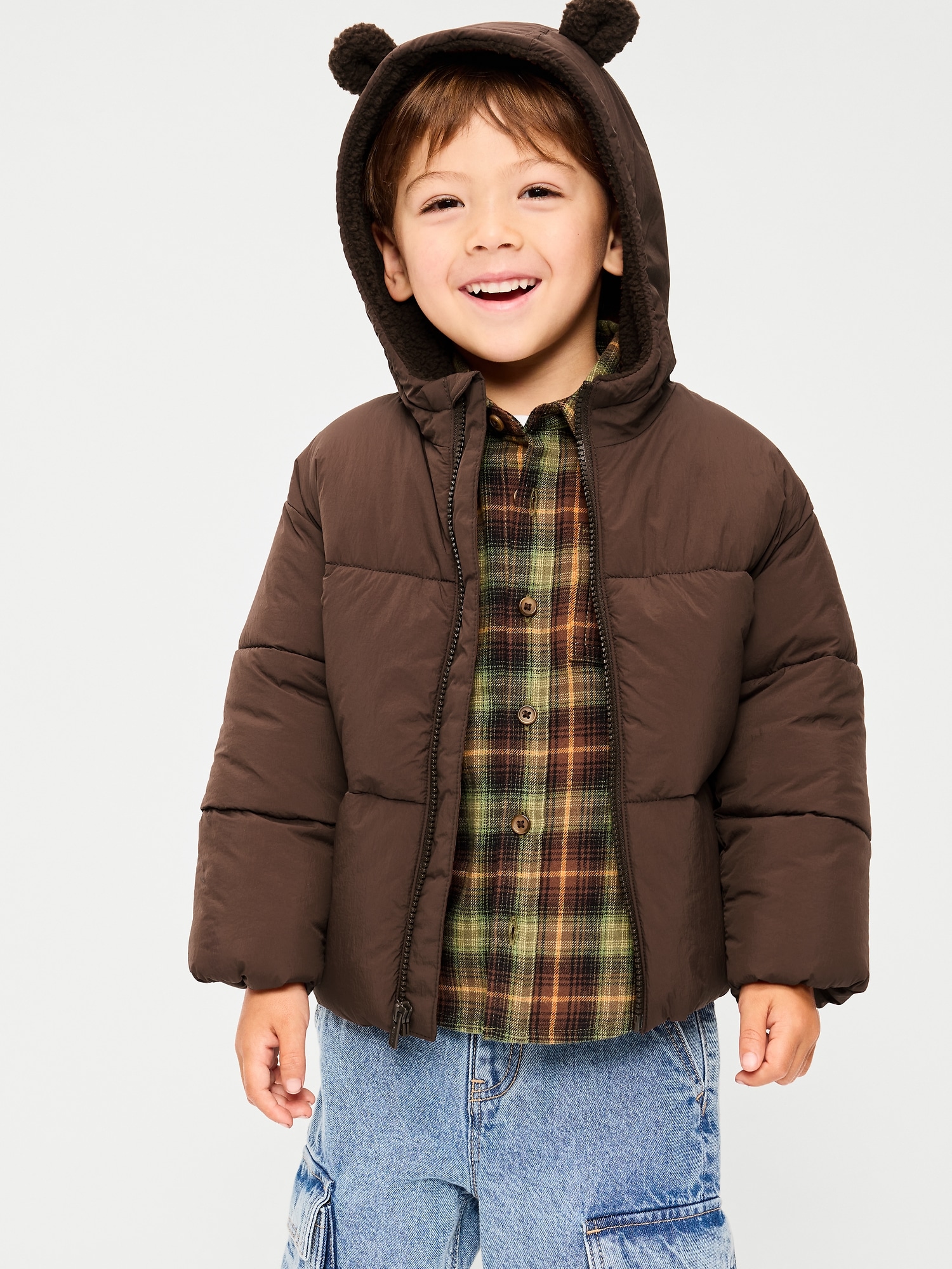 Water-Resistant Puffer Jacket for Toddler Boys