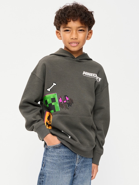 Minecraft™ Gender-Neutral Oversized Pullover Hoodie for Kids