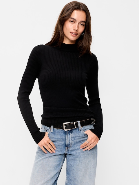 Slim-Fit Ribbed Turtleneck