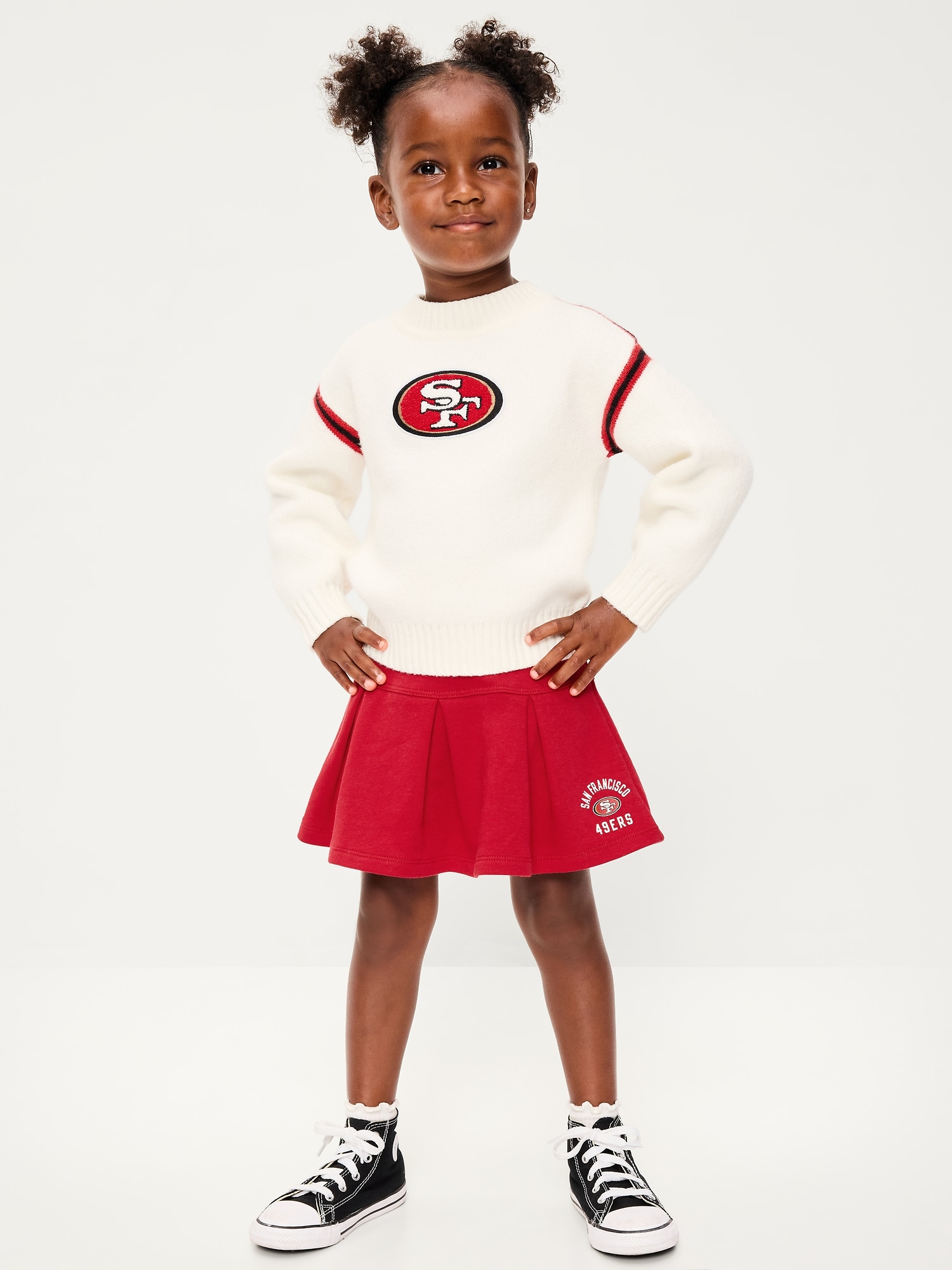San Francisco 49ers French Terry Pleated Skort for Toddler Girls