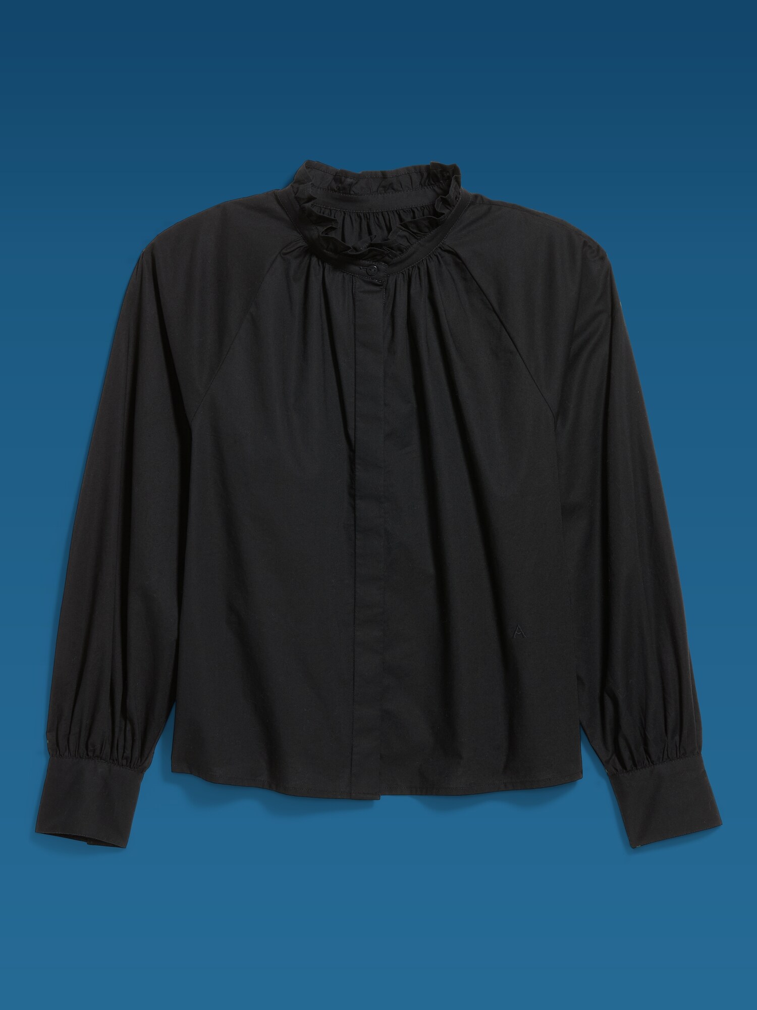 Женская рубашка Old Navy x Altuzarra с длинным рукавом на пуговицах, цвет: Чёрный — фото 5
