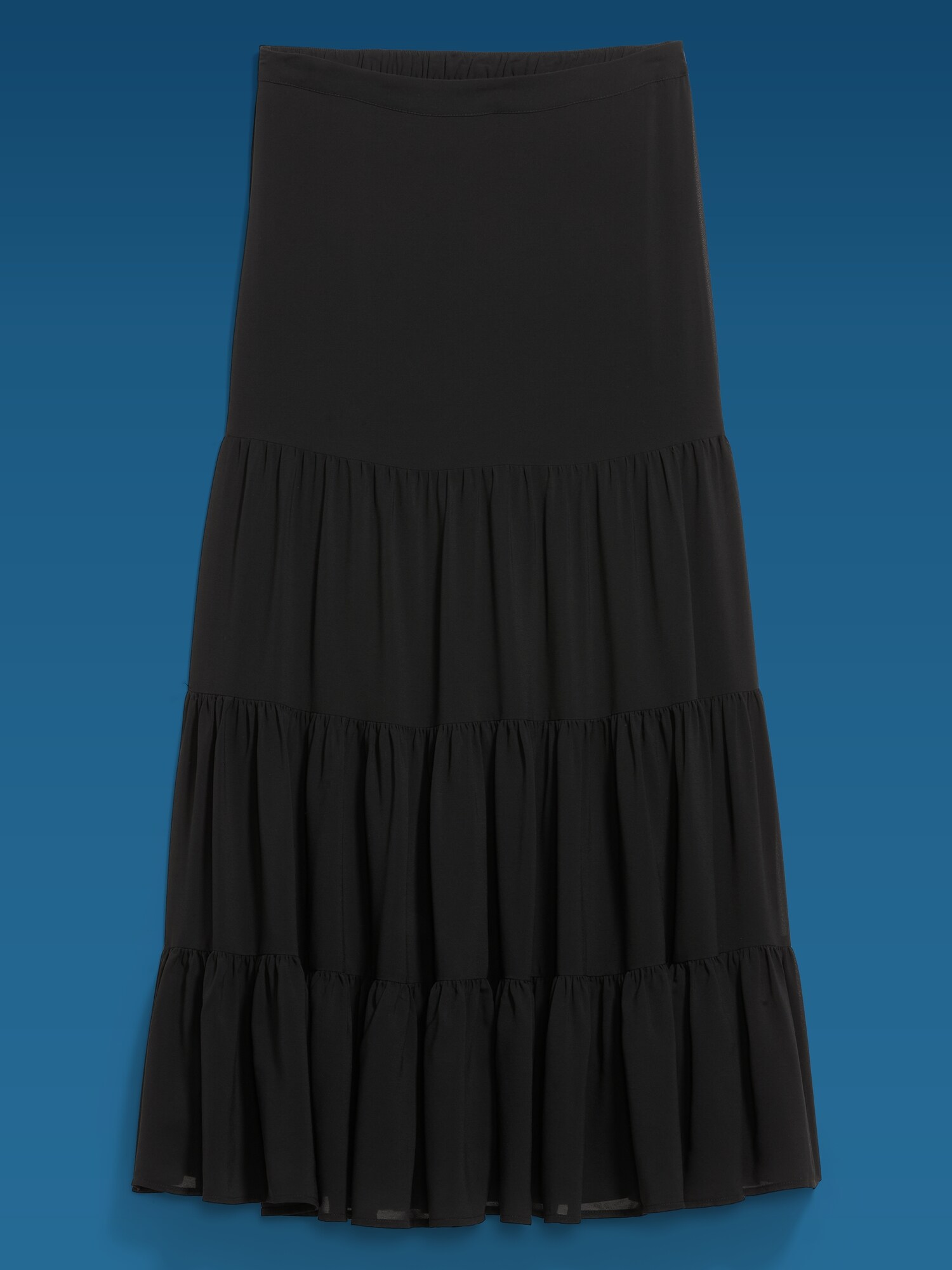 Женская многоярусная юбка макси Old Navy x Altuzarra расклёшенная, цвет: Чёрный — фото 5