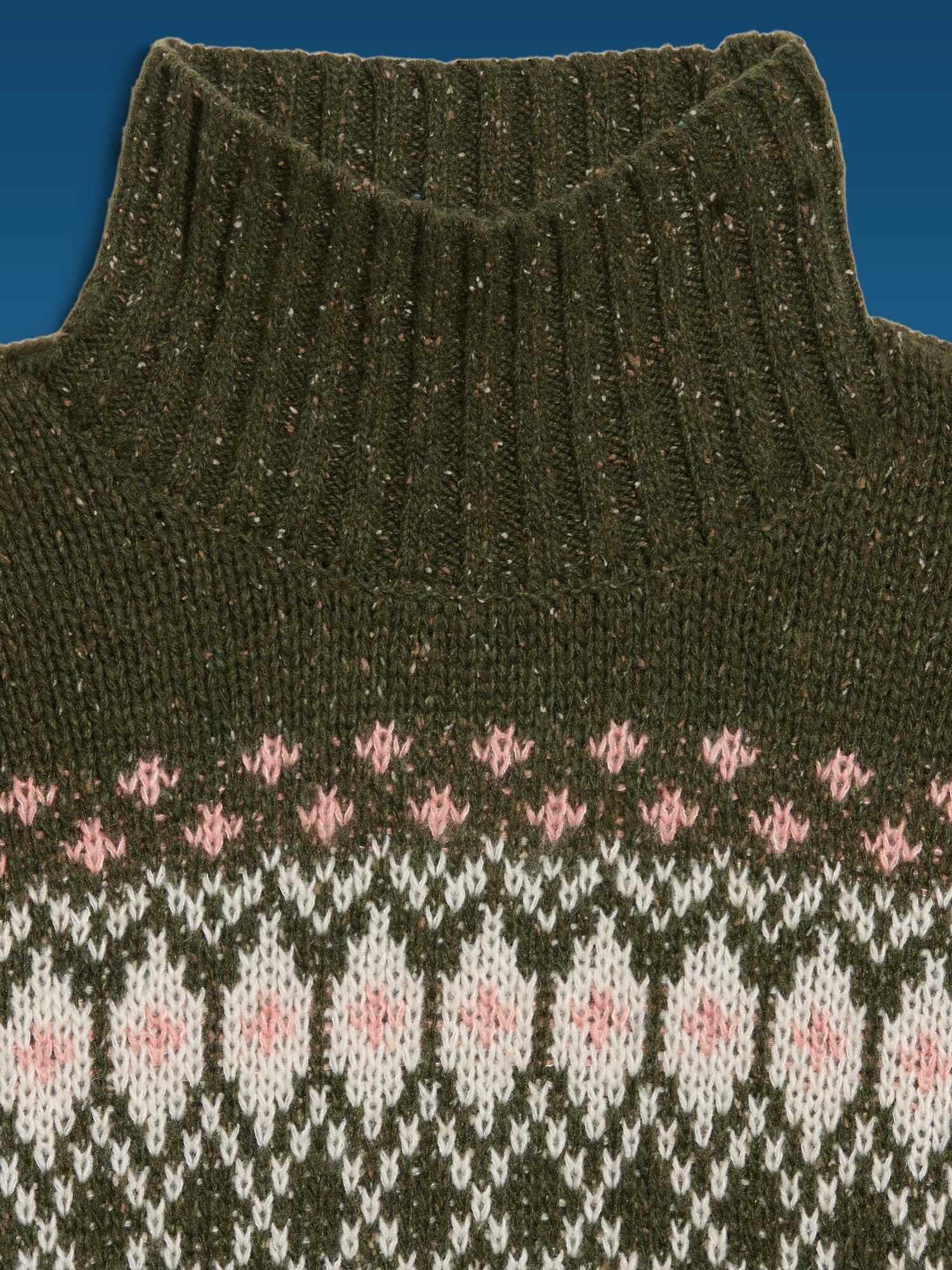 Женский свитер Old Navy x Altuzarra Fair Isle с воротником-стойкой, цвет: Hearthwood — фото 5