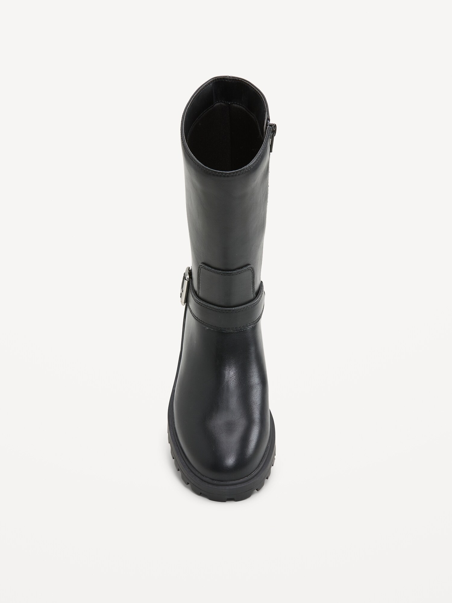 Женские ботинки Old Navy Faux-Leather Moto Boots for Women, цвет: Чёрный — фото 2