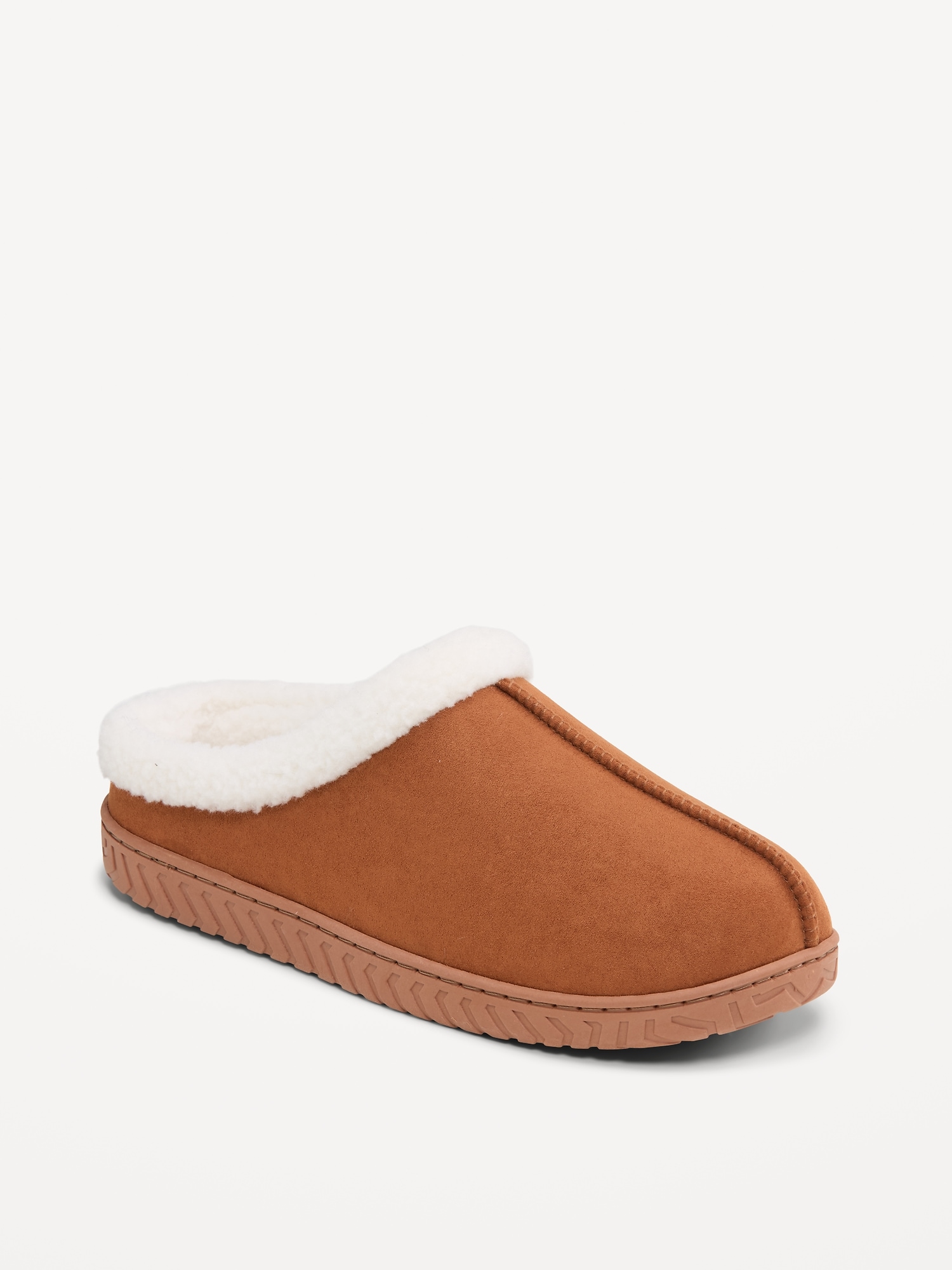 Faux-Suede Clog Slippers for Men
