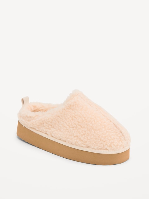 Sherpa Platform Mule Slippers for Girls