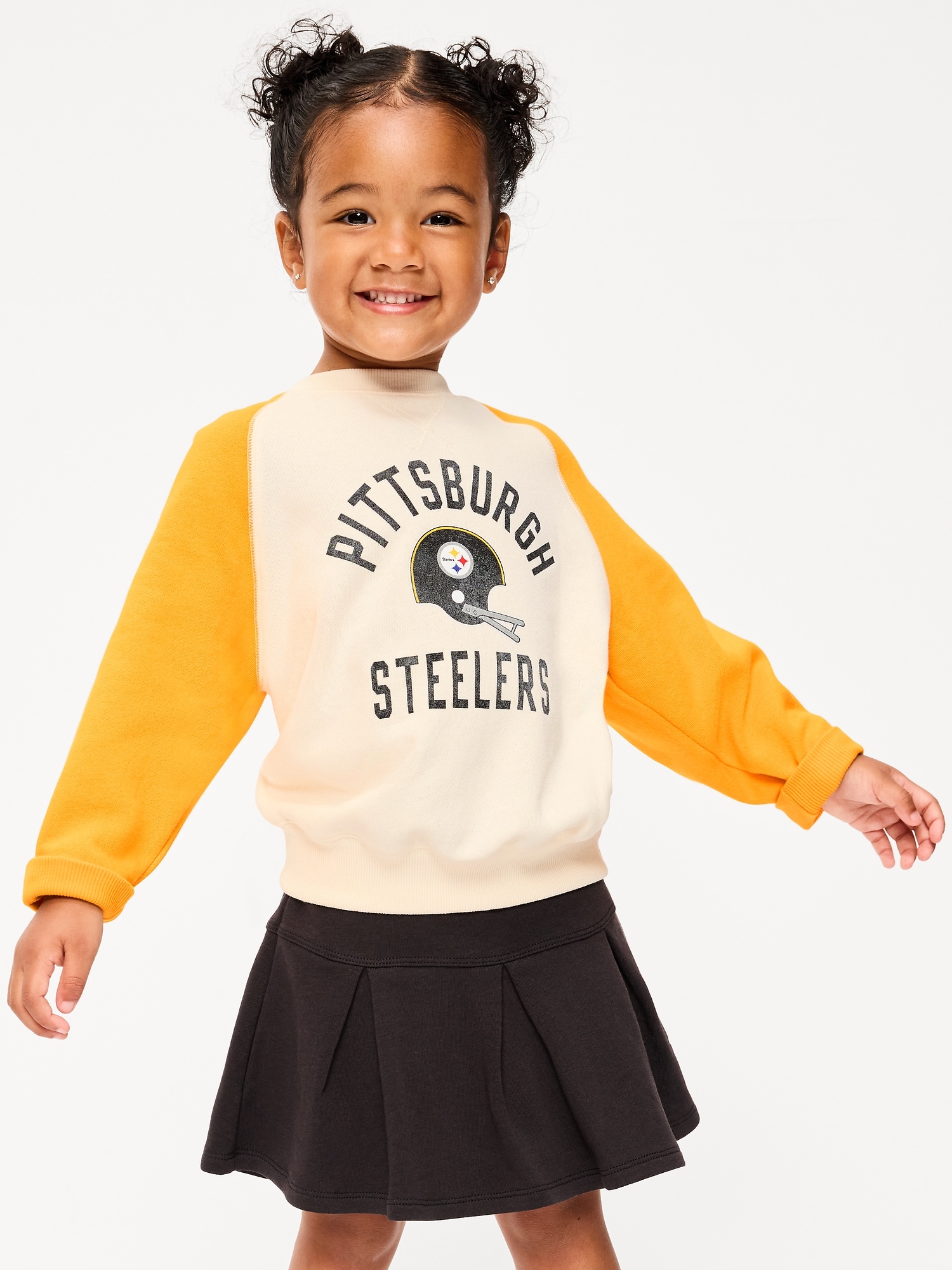 Pittsburgh Steelers Crew-Neck Sweatshirt for Toddler Girls