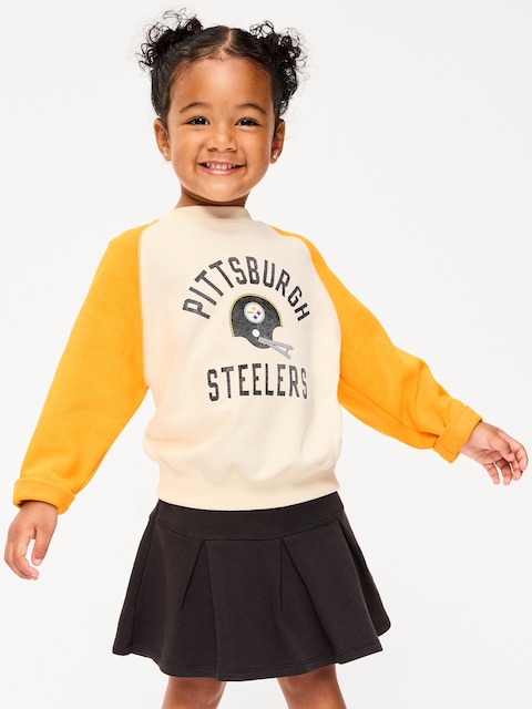Pittsburgh Steelers Crew-Neck Sweatshirt for Toddler Girls