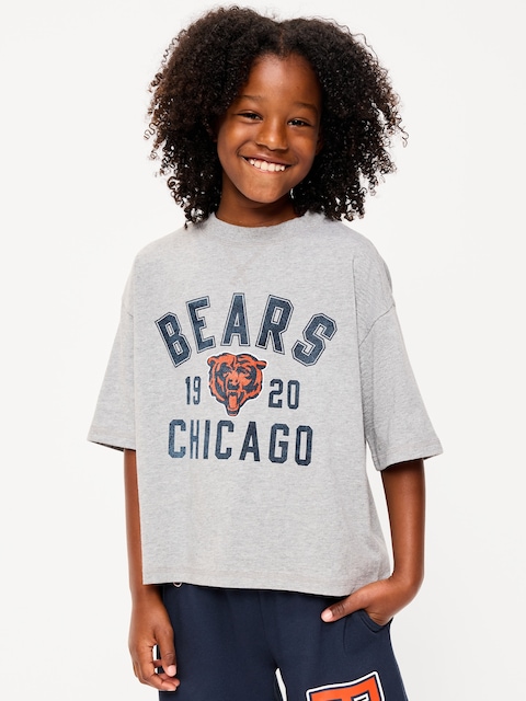 Chicago Bears Oversized Boxy Graphic T-Shirt for Boys