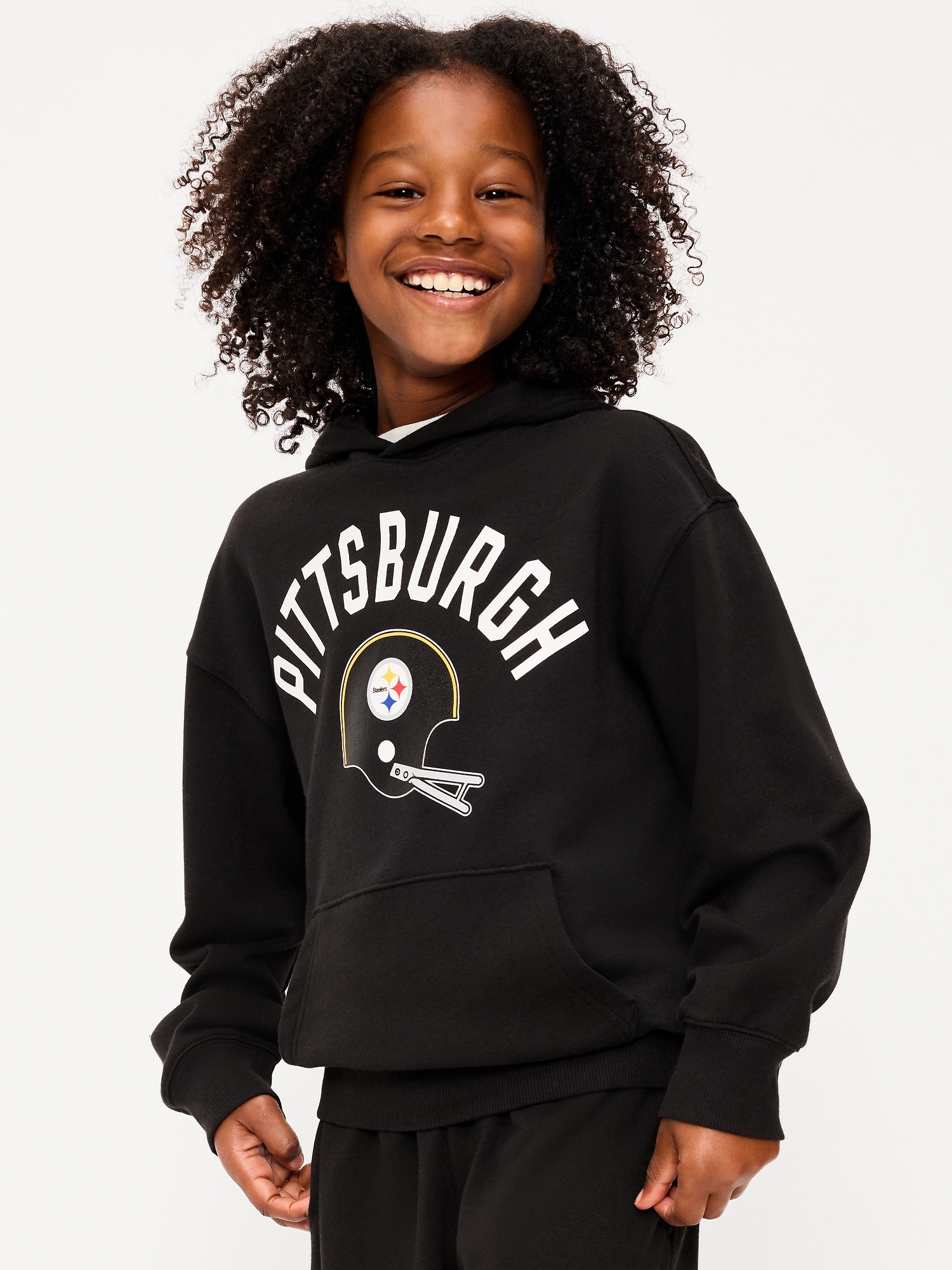 Pittsburgh Steelers Oversized Pullover Hoodie for Boys