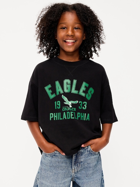 Philadelphia Eagles Oversized Boxy Graphic T-Shirt for Boys