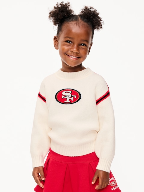 San Francisco 49ers Crew-Neck Sweater for Toddler Girls