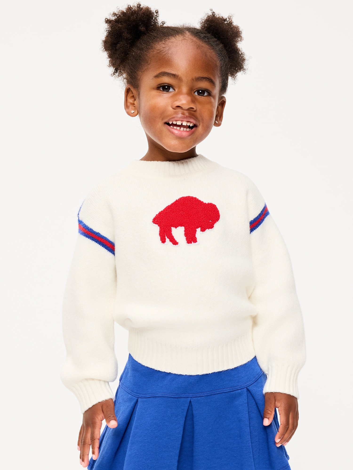Buffalo Bills Crew-Neck Sweater for Toddler Girls