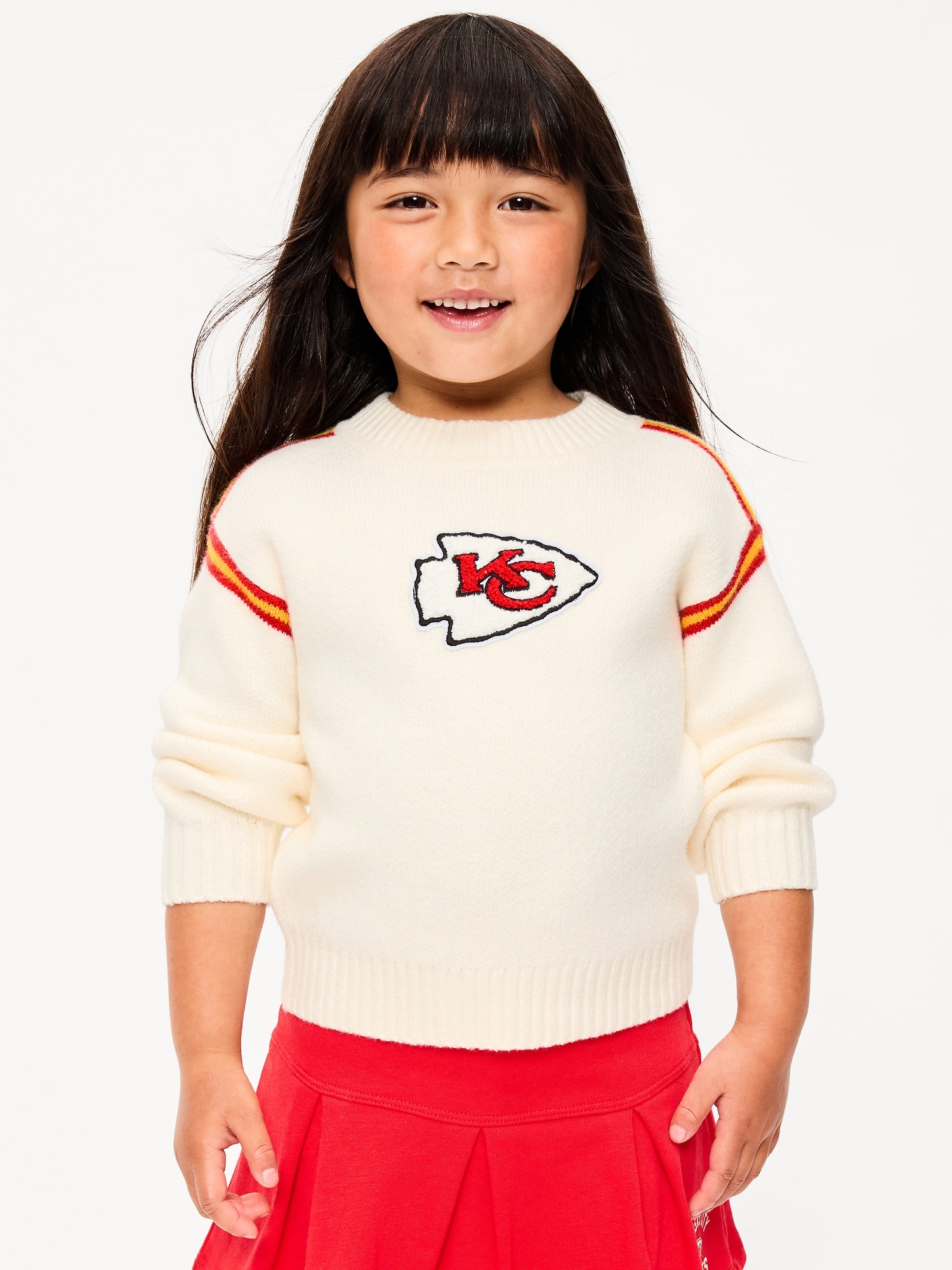 Kansas City Chiefs Crew-Neck Sweater for Toddler Girls