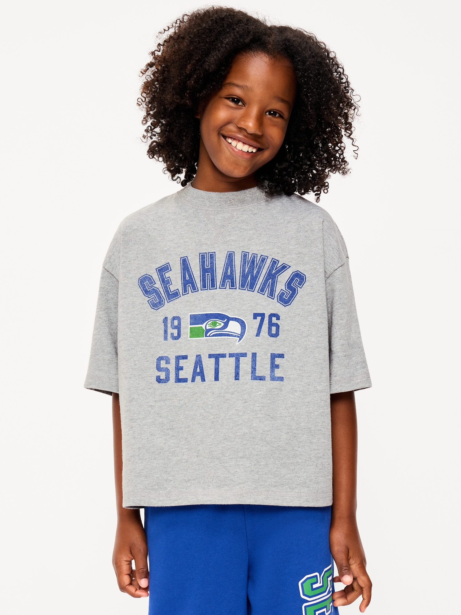 Seattle Seahawks Oversized Boxy Graphic T-Shirt for Boys
