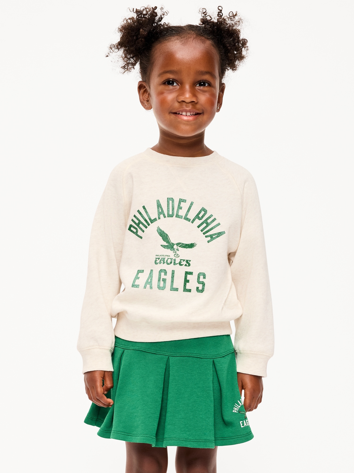 Philadelphia Eagles Crew-Neck Sweatshirt for Toddler Girls