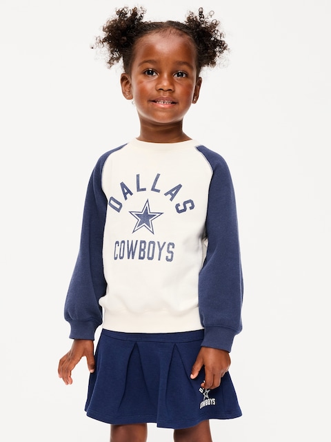 Dallas Cowboys Crew-Neck Sweatshirt for Toddler Girls