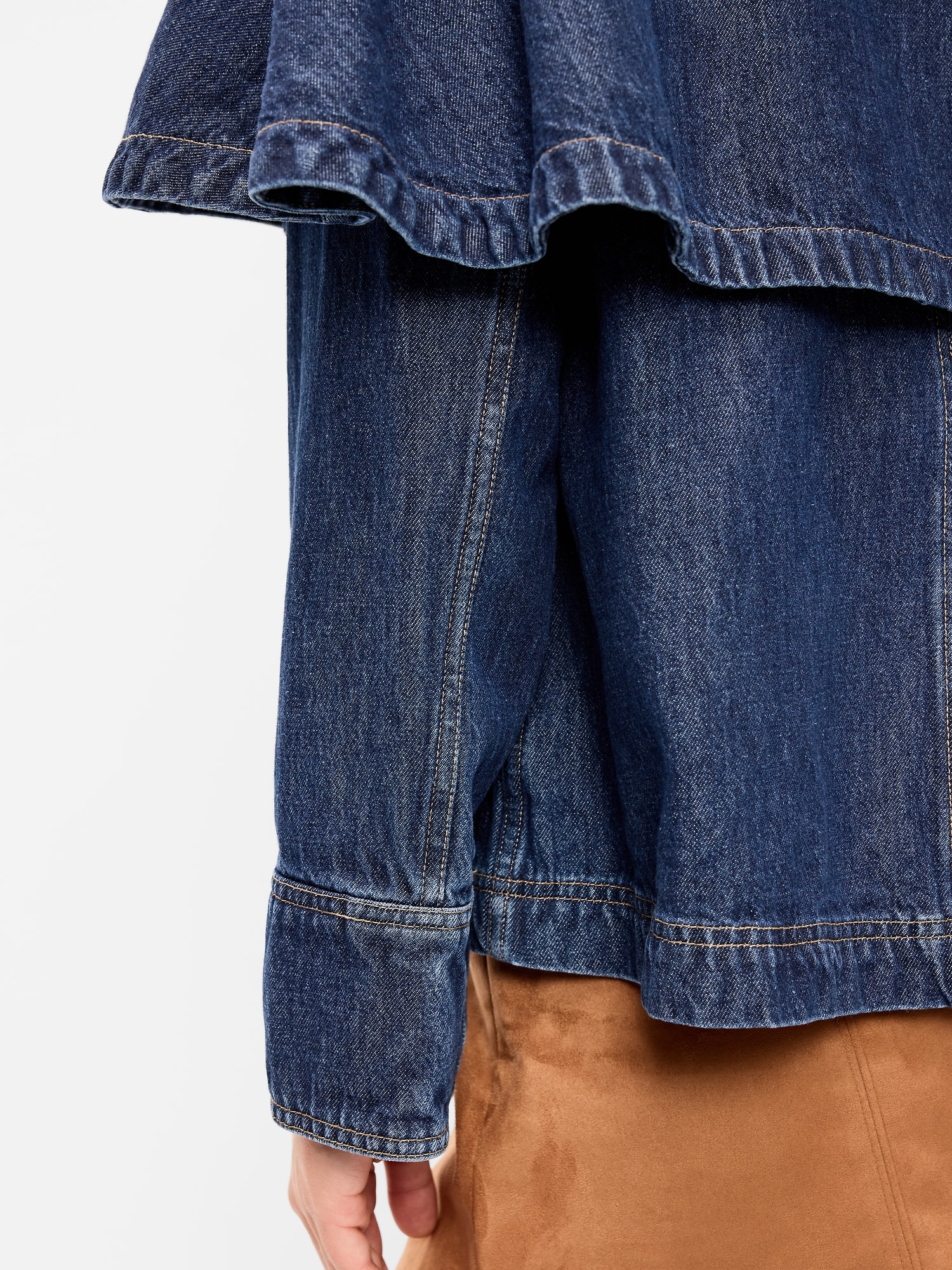 Denim Cape Jacket